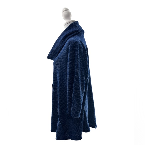 Thomas & Olivia Cowlneck Sweater with Asymmetric Hem - Picture 2 of 9